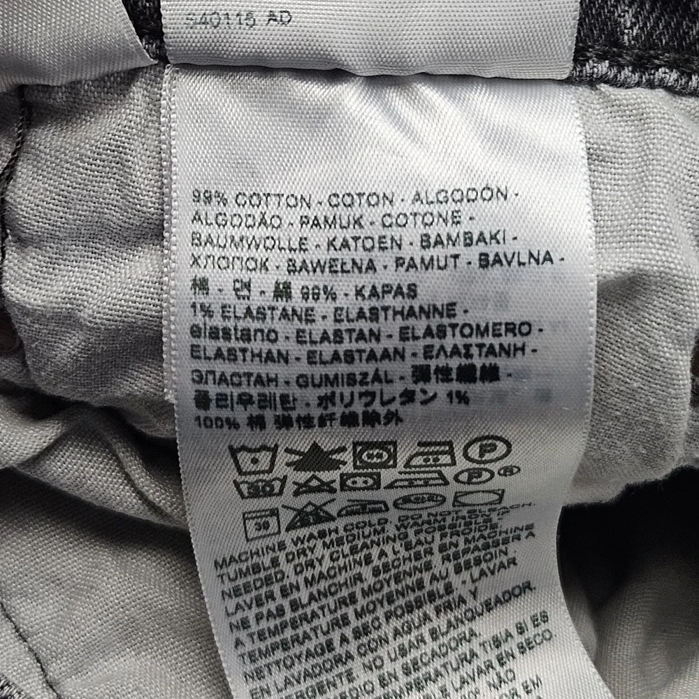 Levi 501 Original Fit Jeans Mens 27x28 Gray Straight Leg Denim Classic Casual